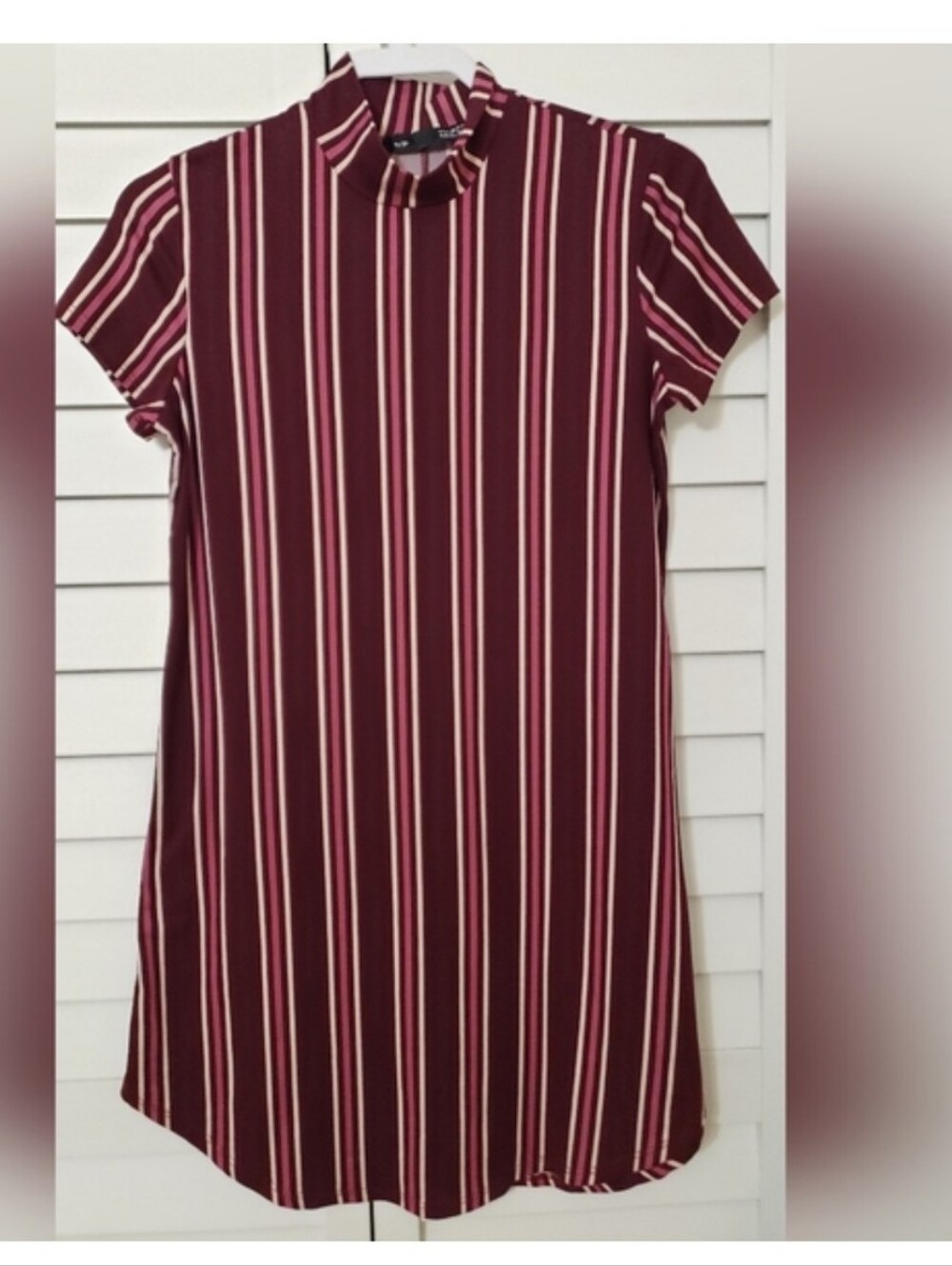 Rebel Sugar Burgundy Short Striped Dress Size S. - Picture 6 of 6